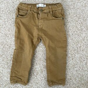 Zara Baby Skinny Jeans 9/12months vintage mustard